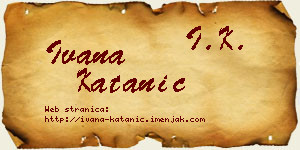 Ivana Katanić vizit kartica